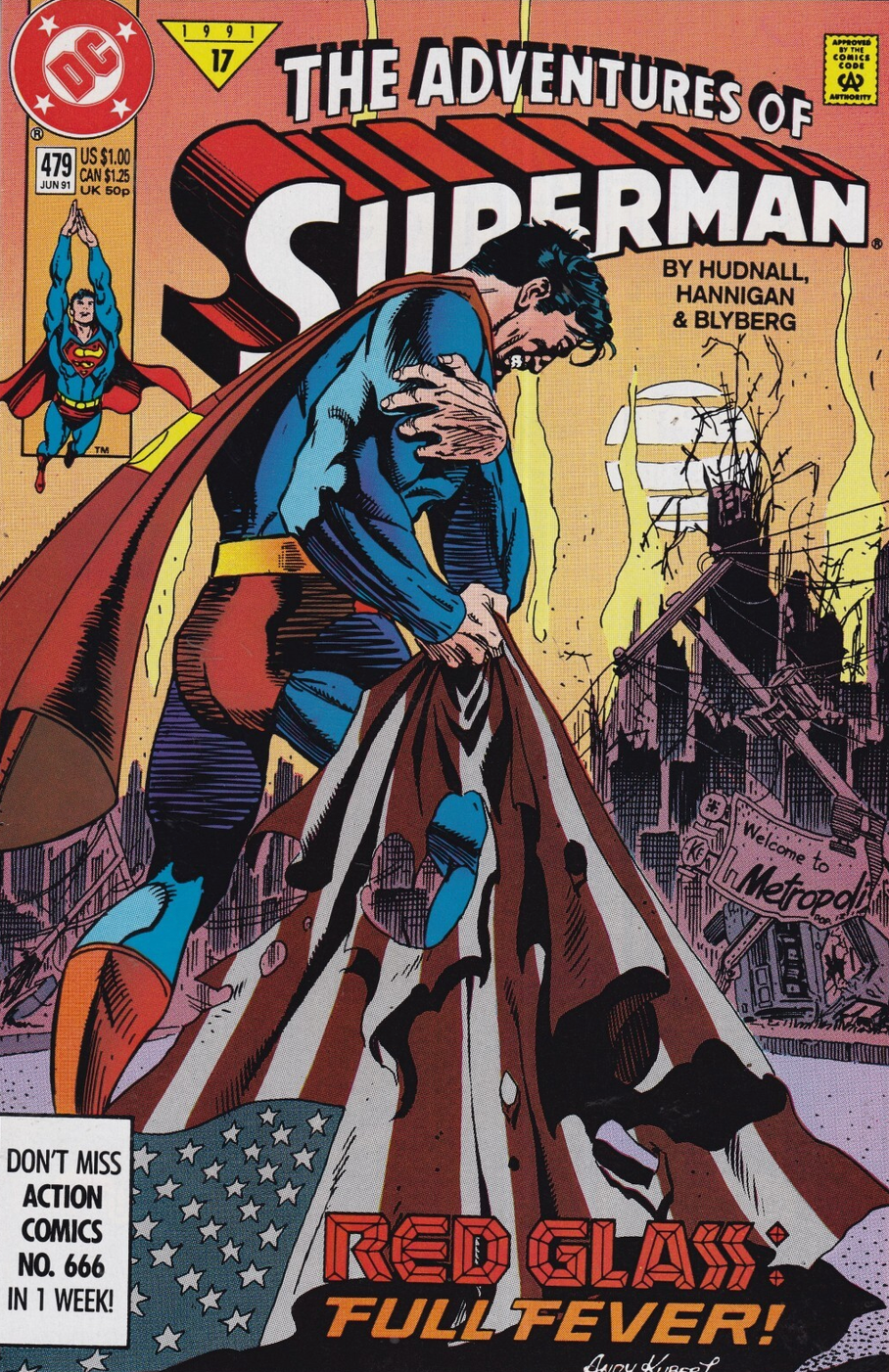 ADVENTURES OF SUPERMAN #479 1991 Superman DC COMCS