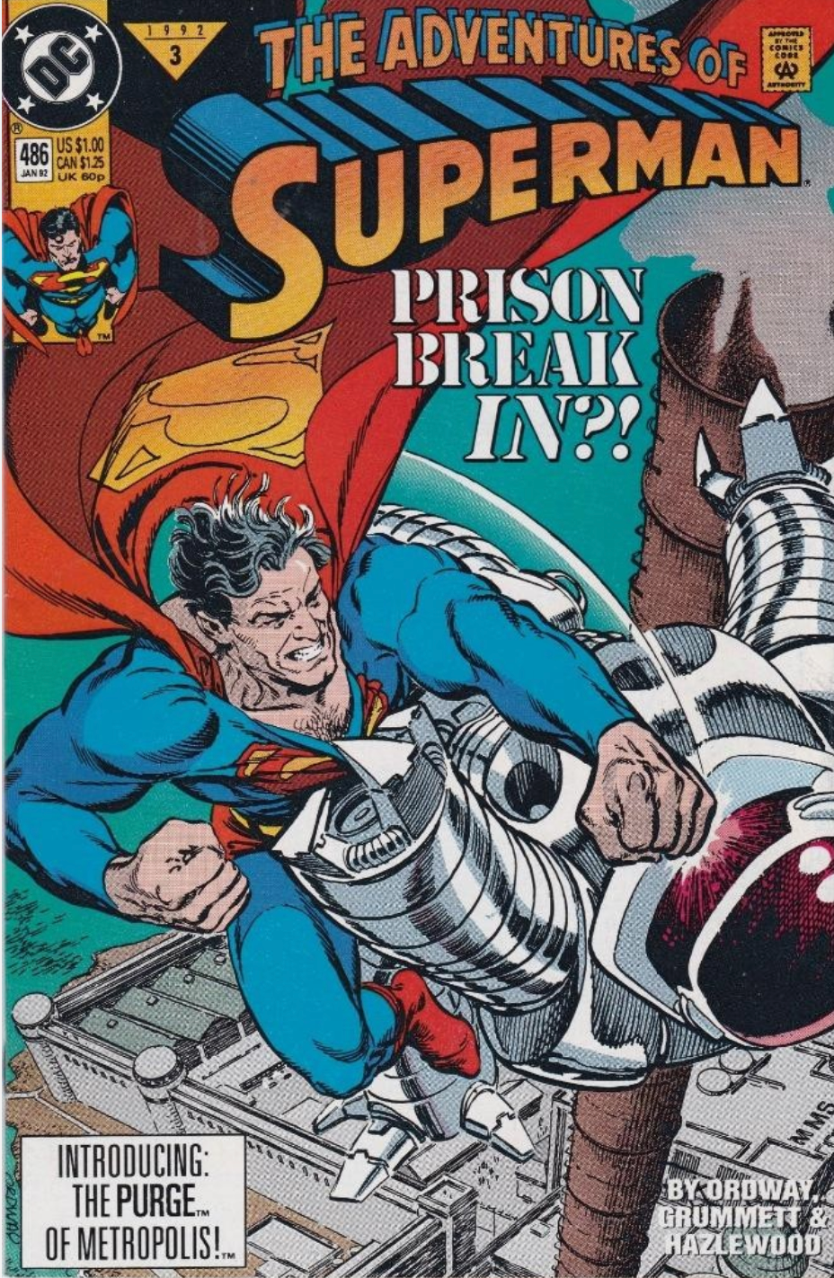 ADVENTURES OF SUPERMAN #486 1991 Superman DC COMCS
