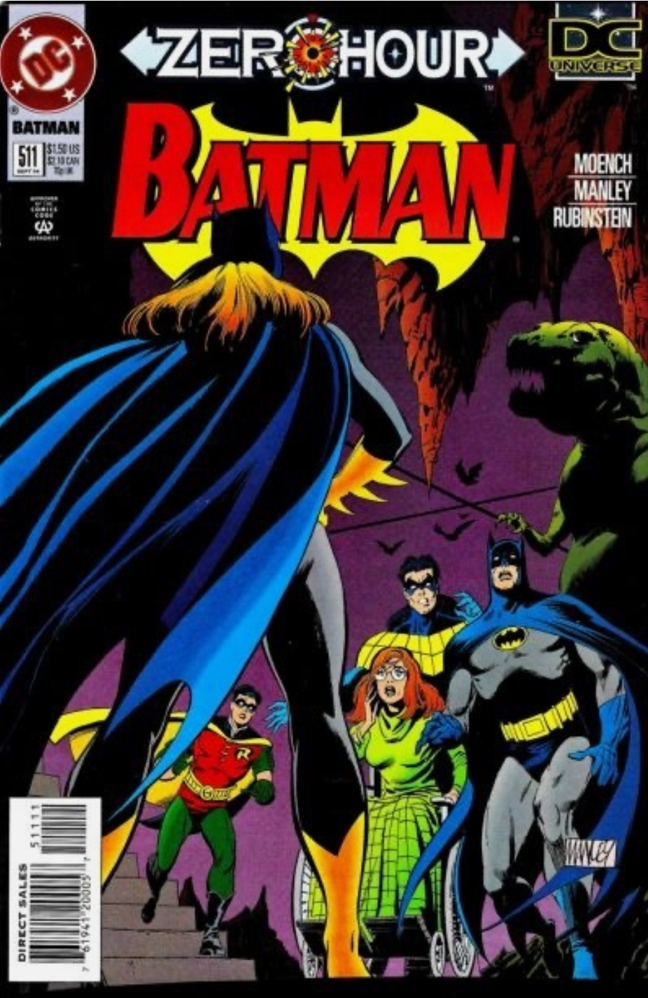 BATMAN #511 1994 ZERO HOUR Batman DC COMICS