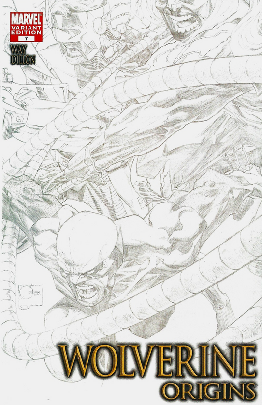 WOLVERINE ORIGINS #7 QUESADA SKETCH VARIANT 2006 Wolverine MARVEL COMCS