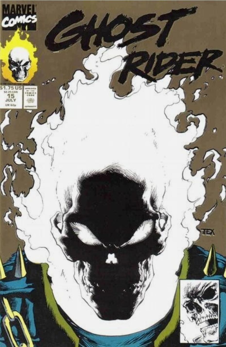 GHOST RIDER #15 GLOW IN THE DARK 2ND PRINT VARIANT 1991
