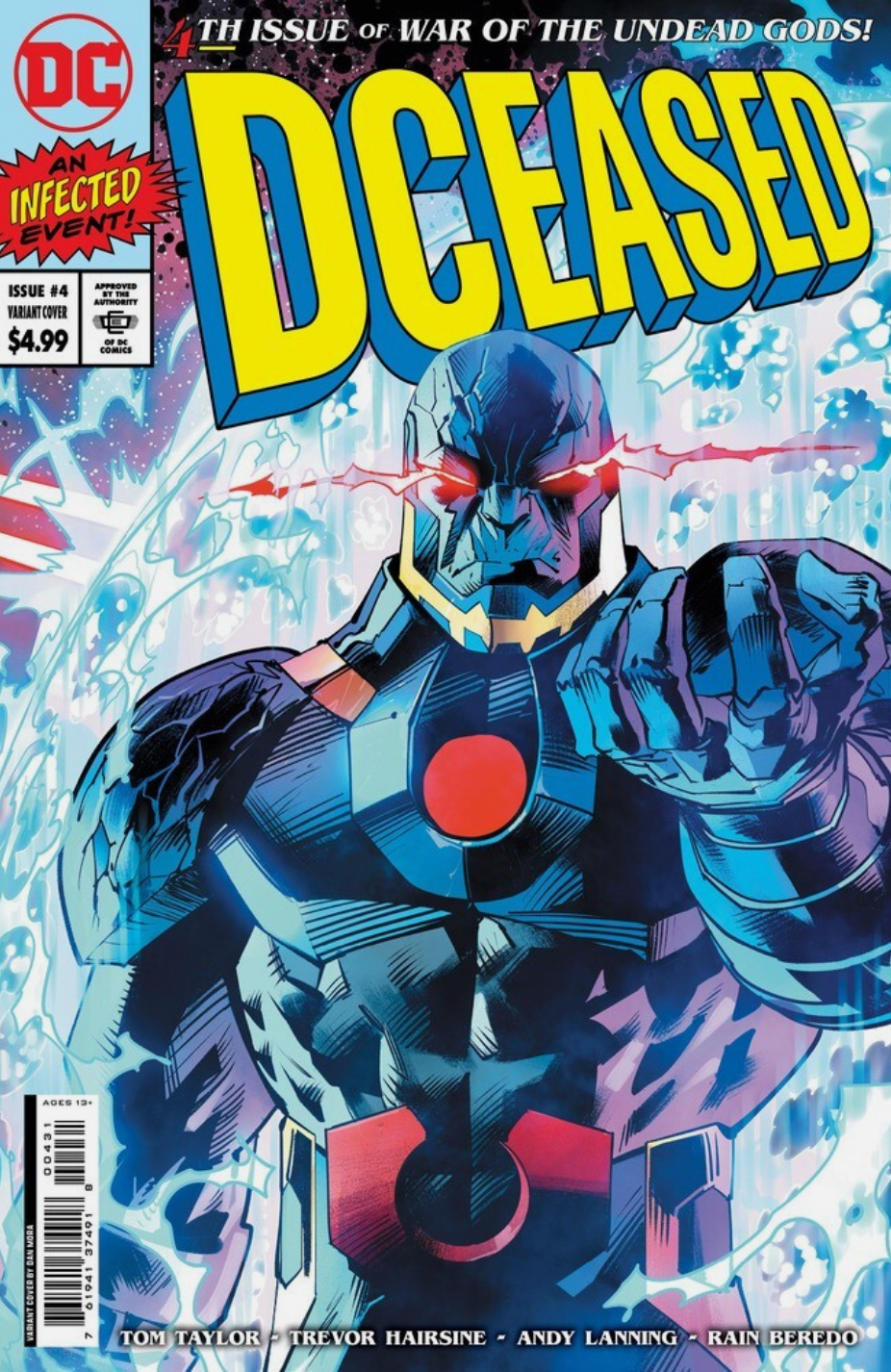 DCEASED WAR OF THE UNDEAD GODS #4 (OF 8) CVR B DAN MORA HOMAGE CARD STOCK VARIANT 2022