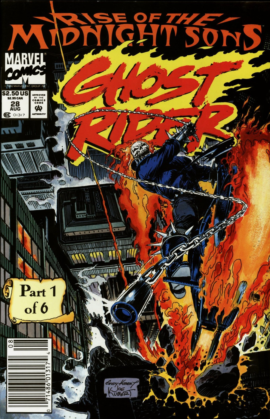 GHOST RIDER #28 1992 (1ST MIDNIGHT SONS) NEWSSTAND