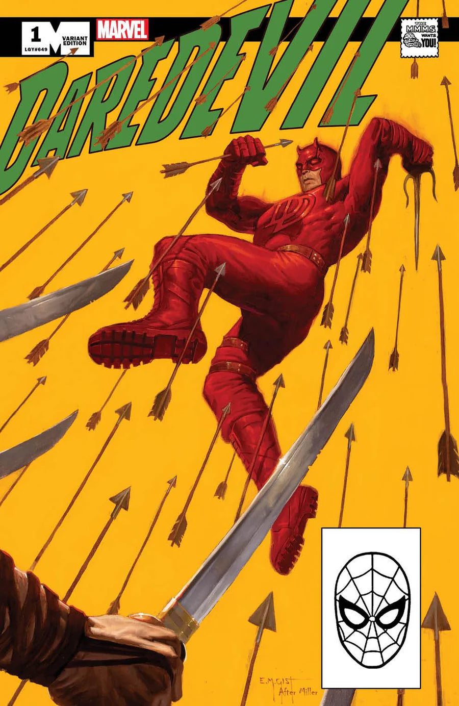 DAREDEVIL #1 EM GIST HOMAGE EXCLUSIVE VARIANT 2022 Daredevil DC COMICS
