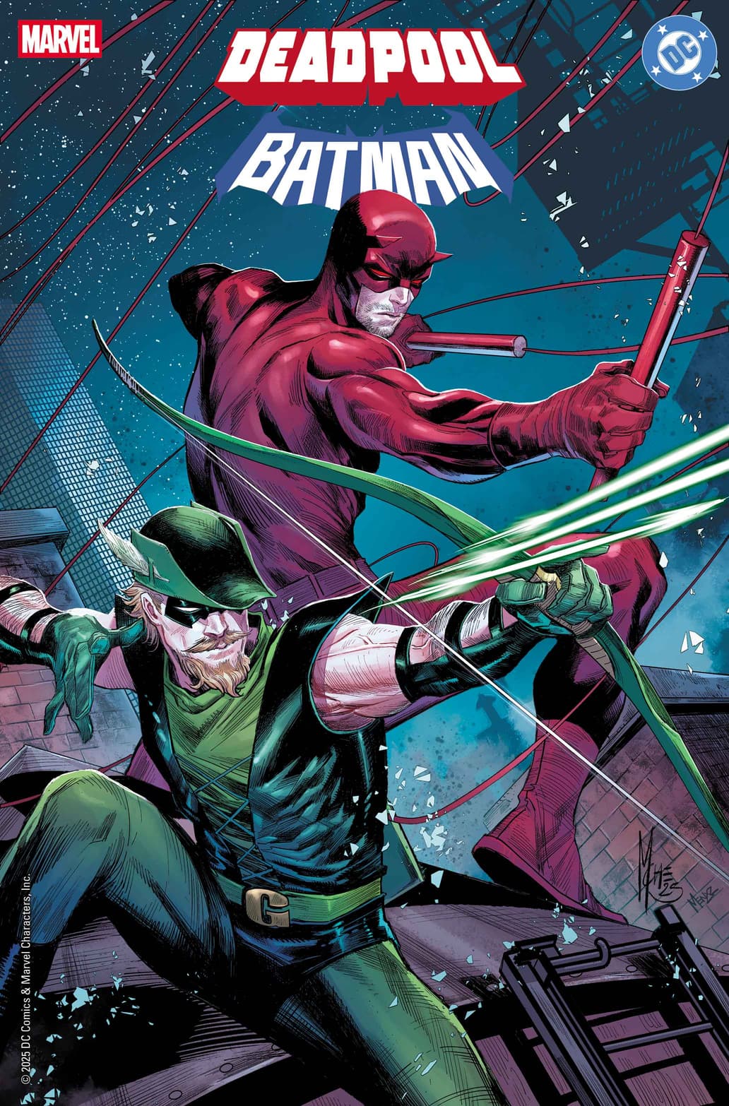MARVEL DC DEADPOOL BATMAN #1 MARCO CHECCHETTO DAREDEVIL GREEN ARROW VARIANT 2025 Marvel