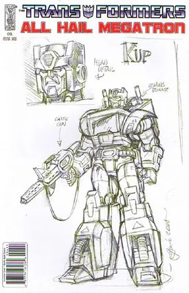 TRANSFORMERS #6 ALL HAIL MEGATRON 1:10 VARIANT 2008 Transformers IDW PUBLISHING