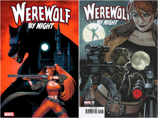 WEREWOLF BY NIGHT #1 HOWELL & HUGHES COVER SET OF 2 2023 Werewolf by Night MARVEL PRH   