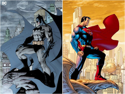 10/17/2023 BATMAN #608 FOIL (BLACK DC LOGO CORRECTED) & SUPERMAN #7 JIM LEE FOIL VARIANT SET OF 2