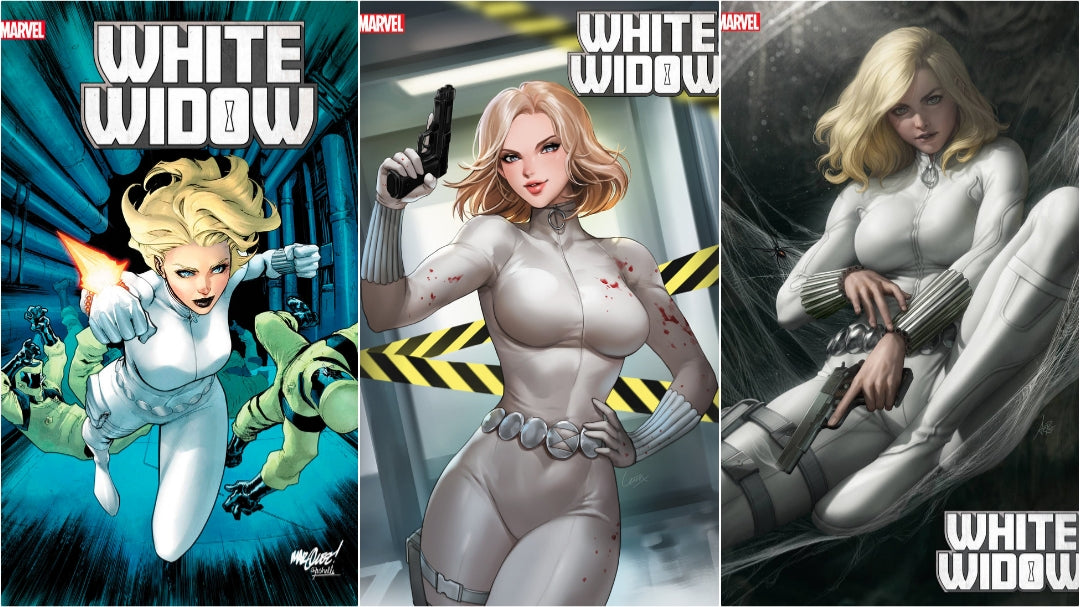 WHITE WIDOW #1 SET OF 3 COVERS 2023 Black Widow MARVEL PRH   