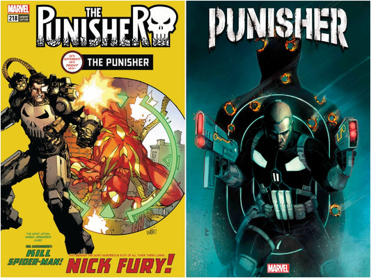 11/08/2023 PUNISHER #218 LEGACY SSCO EXCLUSIVE LEINIL YU VARIANT WITH FREE PUNISHER #1 COVER A 2023