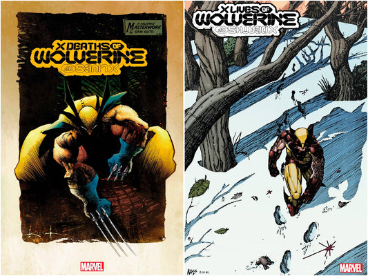 X DEATHS OF WOLVERINE #1 SAM KIETH 1:100 & X LIVES OF WOLVERINE #1 ART ADAMS 1:100 VARIANT SET 2022 Wolverine MARVEL PRH   