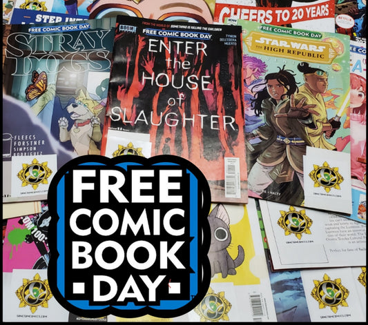 FREE COMIC BOOK DAY YOUR CHOICE WITH $5 PURCHASE (ENTER CODE: FCBD)