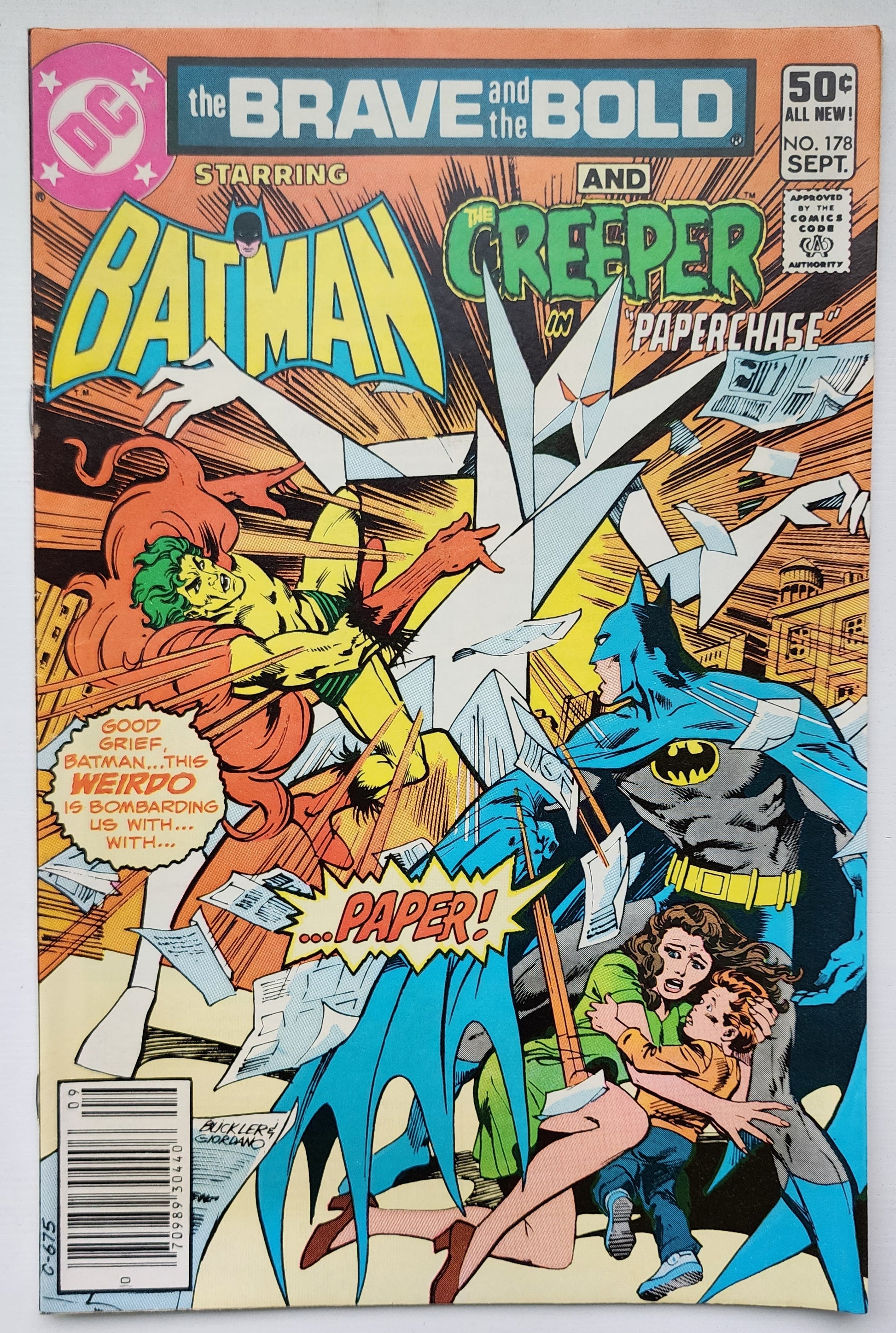 BRAVE AND BOLD #178 BATMAN CREEPER NEWSSTAND 1981 Brave and the Bold DC Comics