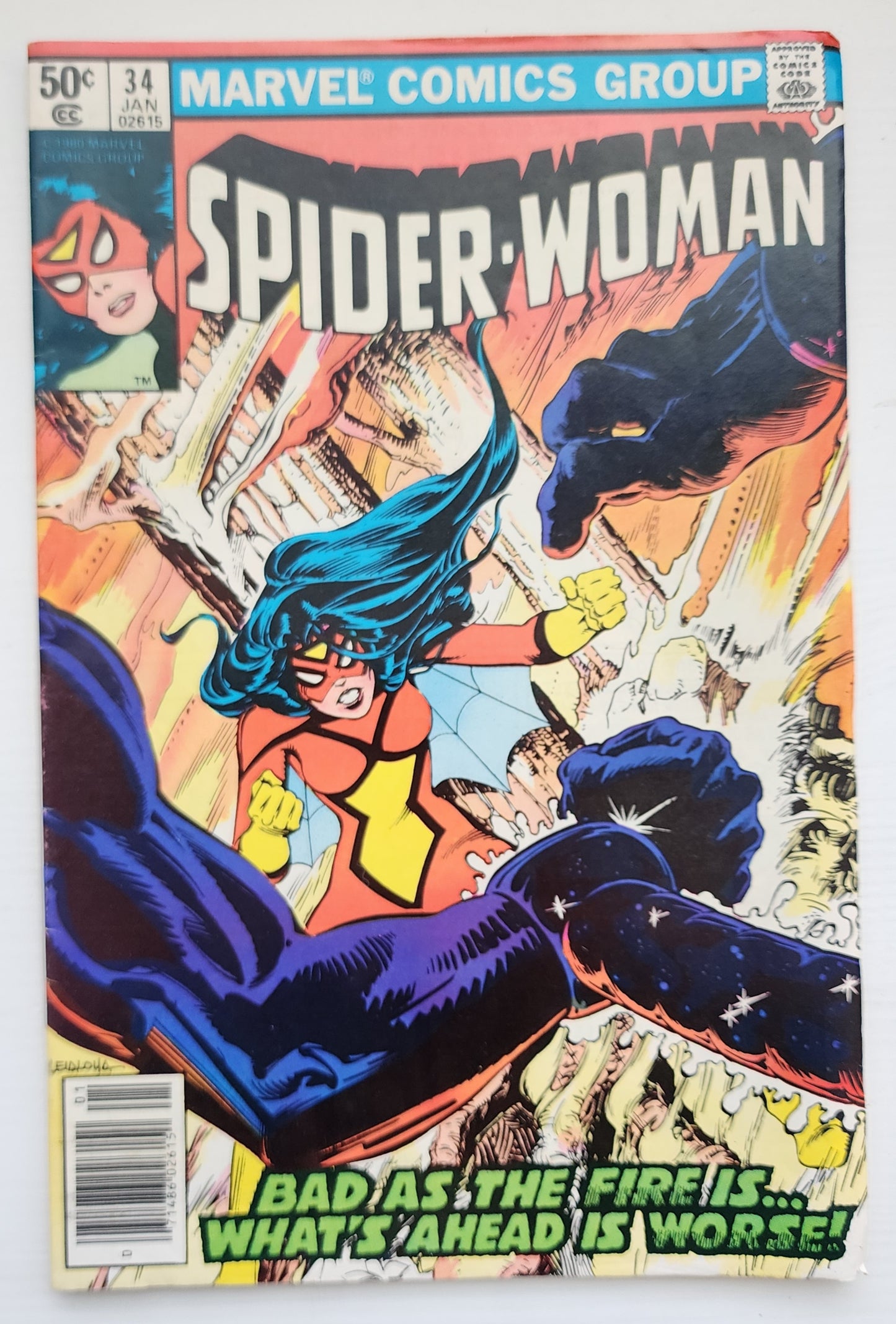 SPIDER-WOMAN #34 NEWSSTAND 1981 Spider-Woman MARVEL COMICS
