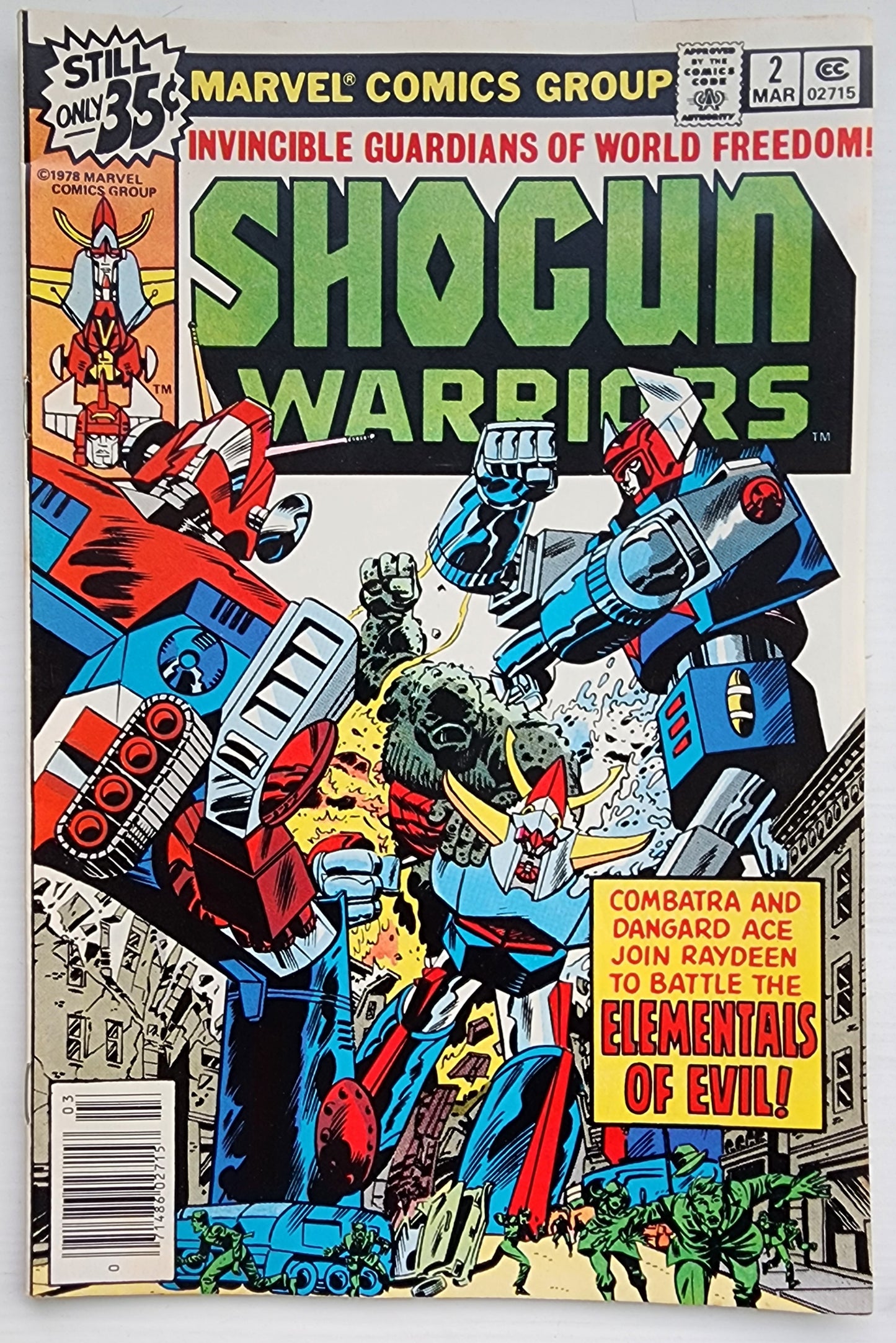 SHOGUN WARRIORS #2 NEWSSTAND 1978 Shogun Warriors MARVEL COMICS