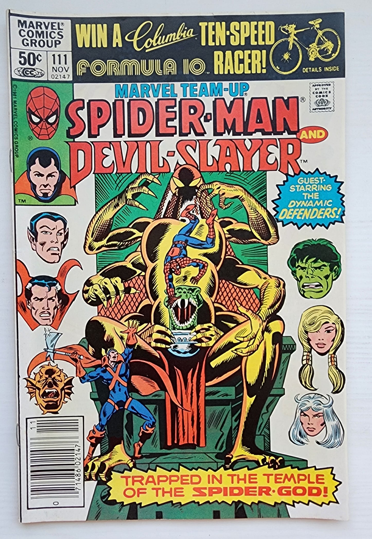 MARVEL TEAM-UP #111 SPIDER-MAN DEVIL-SLAYER NEWSSTAND 1981 Marvel Team-Up MARVEL COMICS
