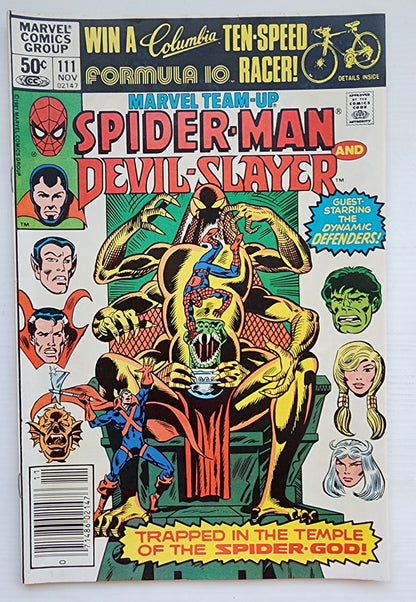 MARVEL TEAM-UP #111 SPIDER-MAN DEVIL-SLAYER NEWSSTAND 1981 Marvel Team-Up MARVEL COMICS