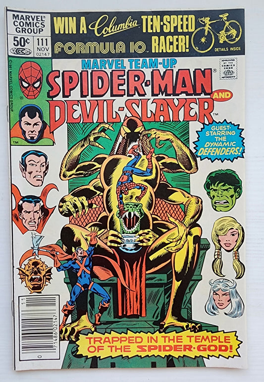 MARVEL TEAM-UP #111 SPIDER-MAN DEVIL-SLAYER NEWSSTAND 1981 Marvel Team-Up MARVEL COMICS