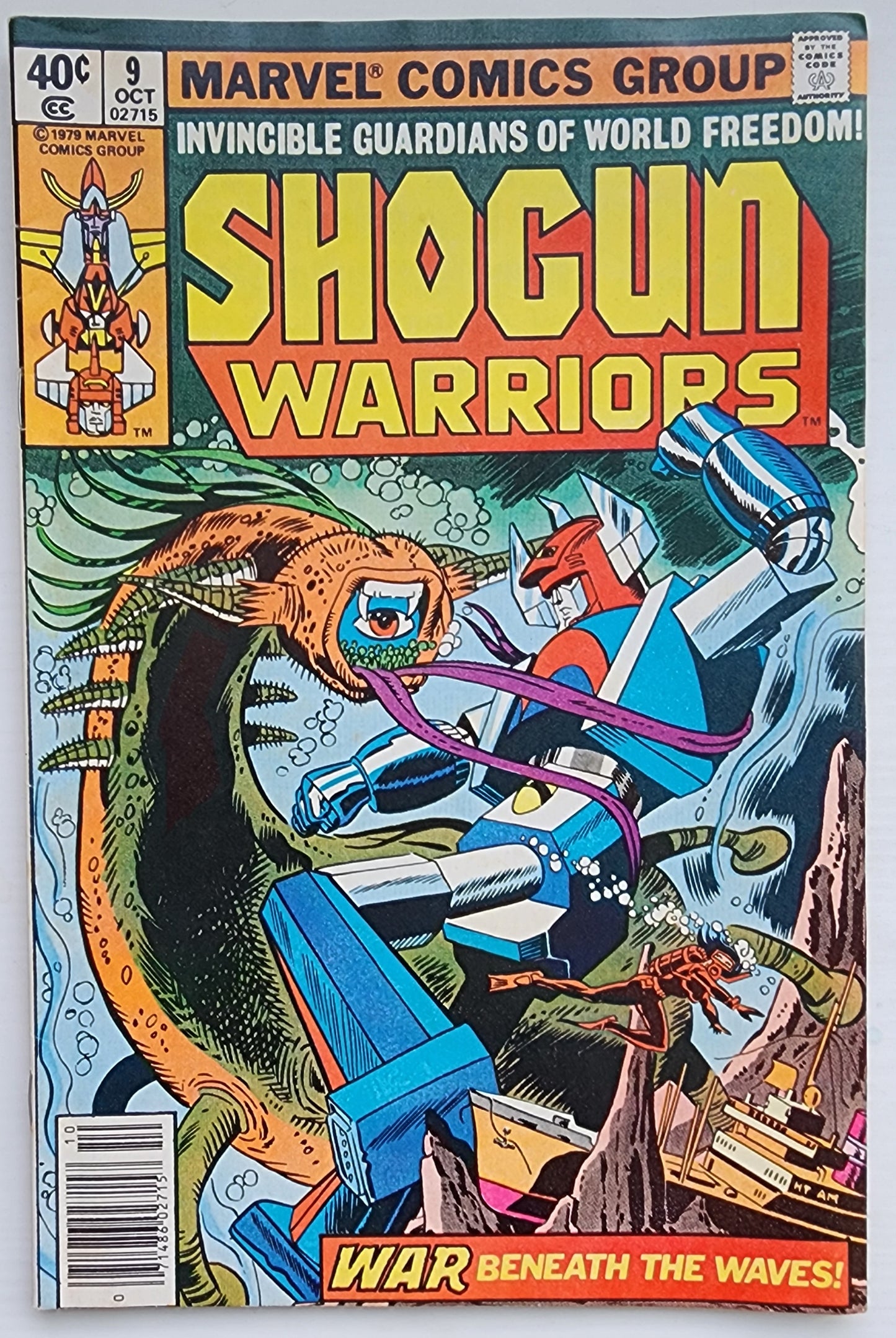 SHOGUN WARRIORS #9 NEWSSTAND 1978 Shogun Warriors MARVEL COMICS