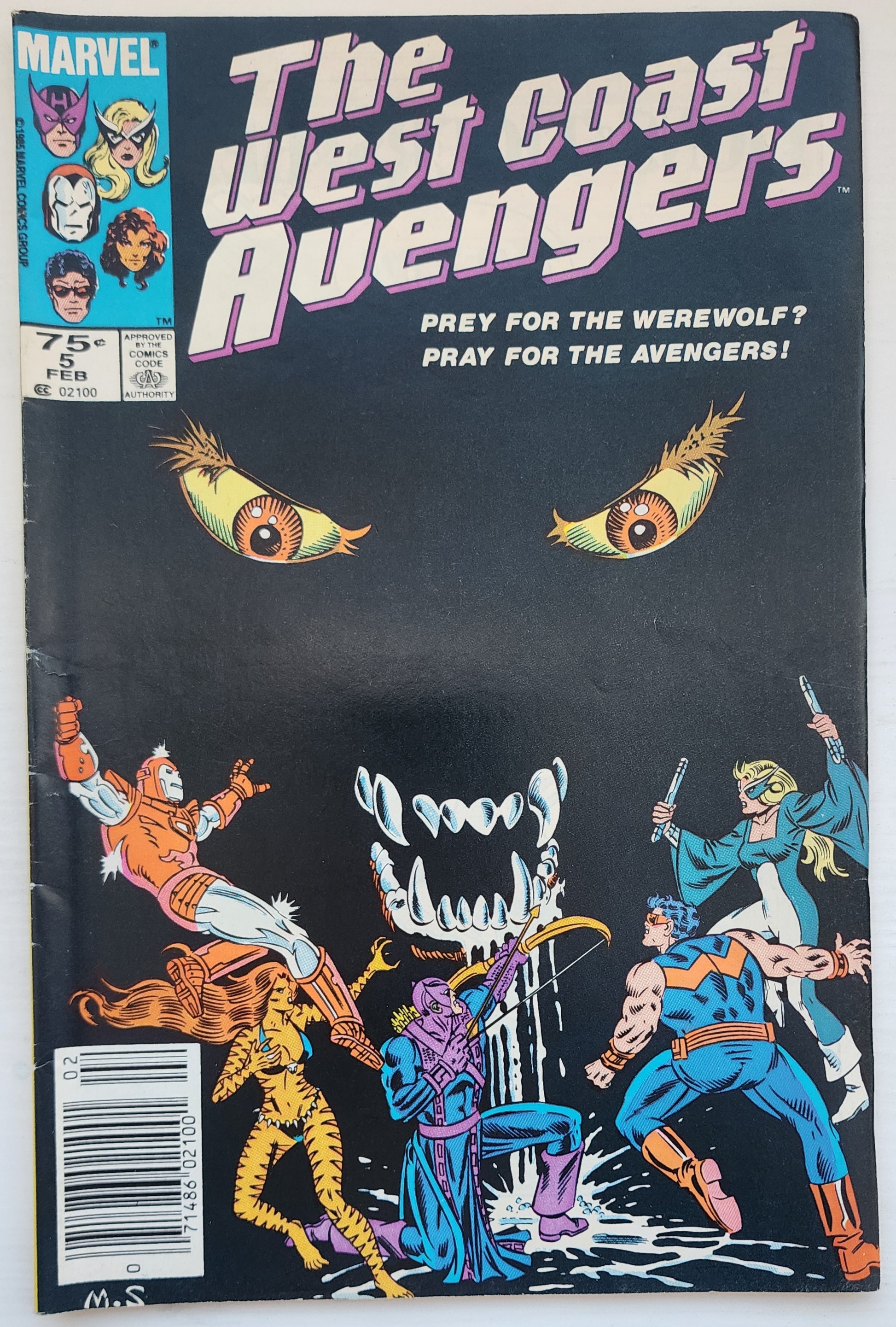 WEST COAST AVENGERS #5 NEWSSTAND 1985 West Coast Avengers MARVEL COMICS