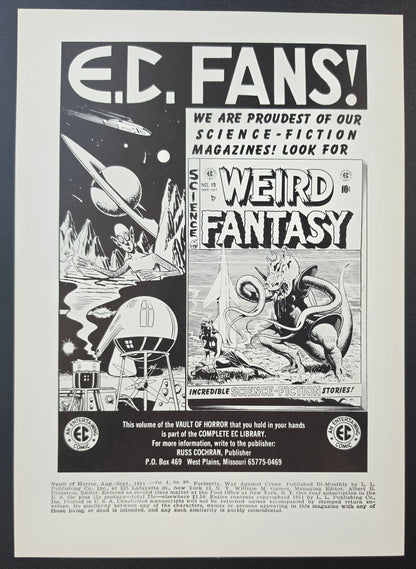 EC COMICS VAULT OF HORROR #20 PRINT EC Comics EC Comics