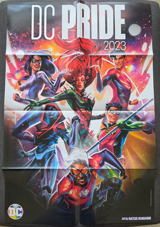 DC PRIDE 2023 FOLDED PROMOTIONAL POSTER Batman DC COMICS