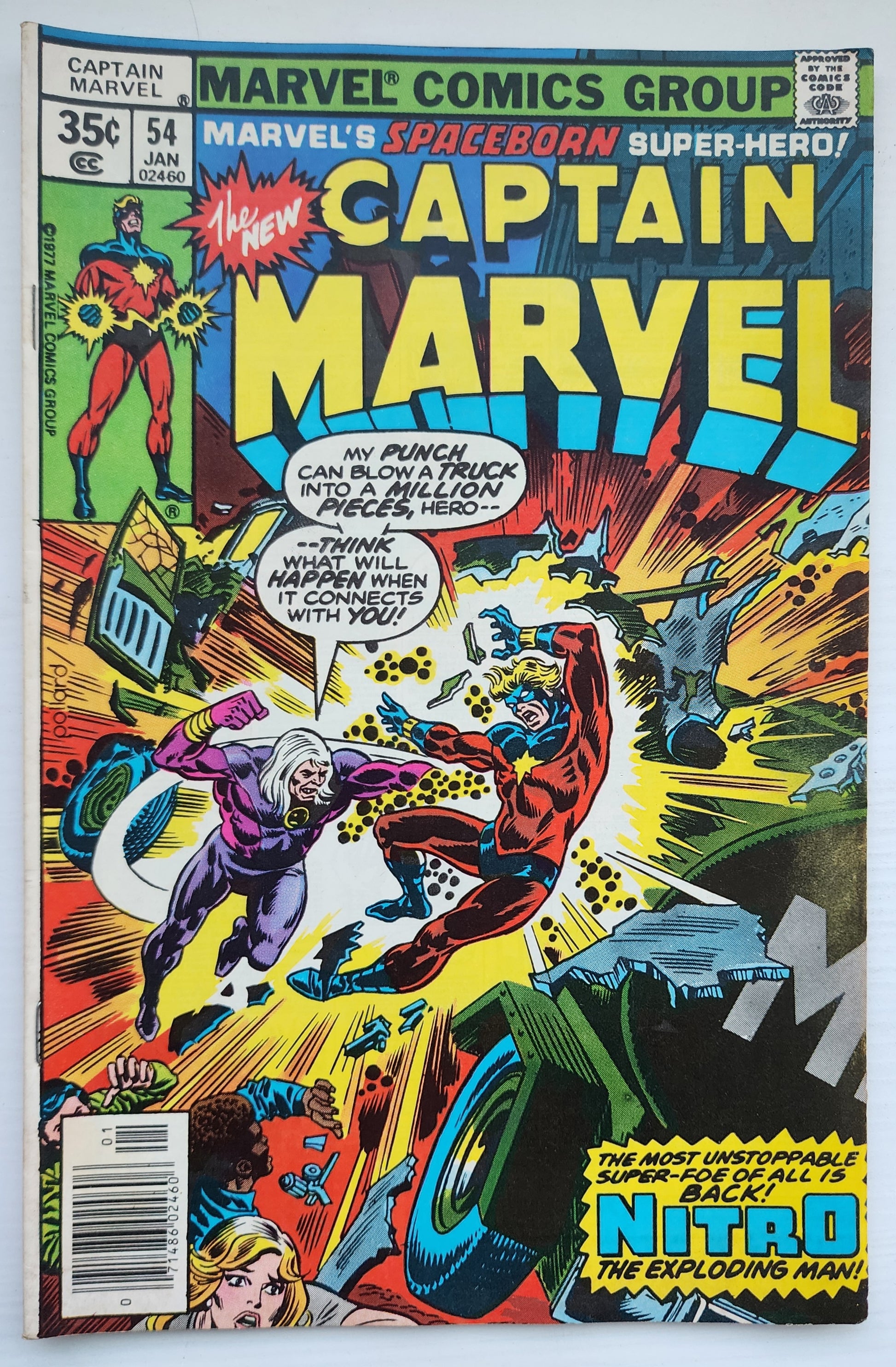 CAPTAIN MARVEL #54 NEWSSTAND 1978 Captain Marvel MARVEL COMICS