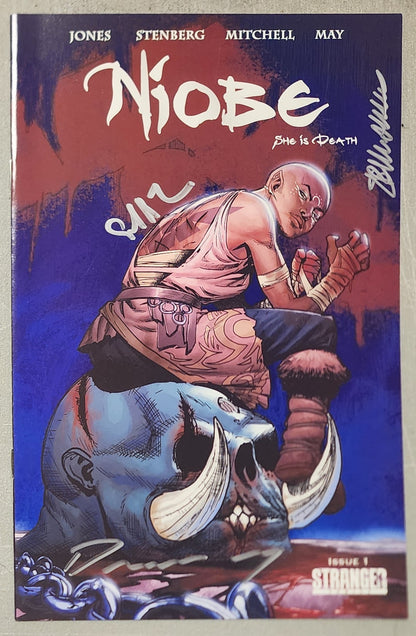 NIOBE SHE IS DEATH #1 VARIANT SIGNED JONES, MAY & Niobe STRANGER COMICS