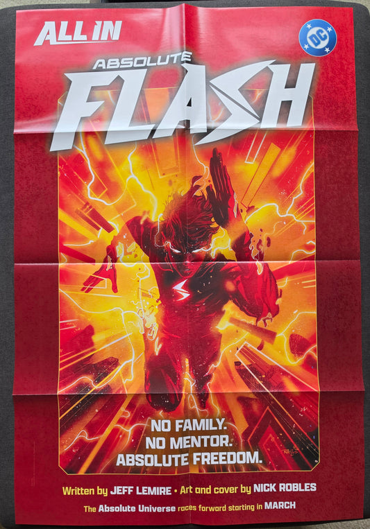 ABSOLUTE FLASH #1 FOLDED PROMOTIONAL POSTER Batman DC COMICS