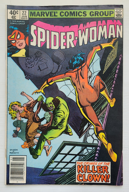SPIDER-WOMAN #22 NEWSSTAND 1980 Spider-Woman MARVEL COMICS