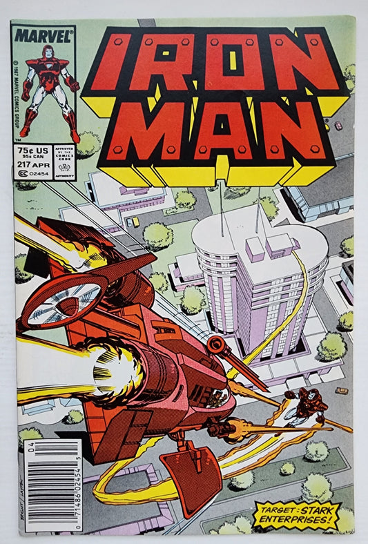 IRON MAN #217 NEWSSTAND 1987 Iron Man MARVEL COMICS