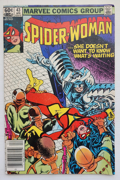 SPIDER-WOMAN #43 NEWSSTAND 1982 Spider-Woman MARVEL COMICS