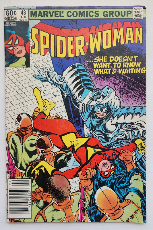 SPIDER-WOMAN #43 NEWSSTAND 1982 Spider-Woman MARVEL COMICS