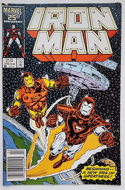 IRON MAN #215 NEWSSTAND 1987 Iron Man MARVEL COMICS