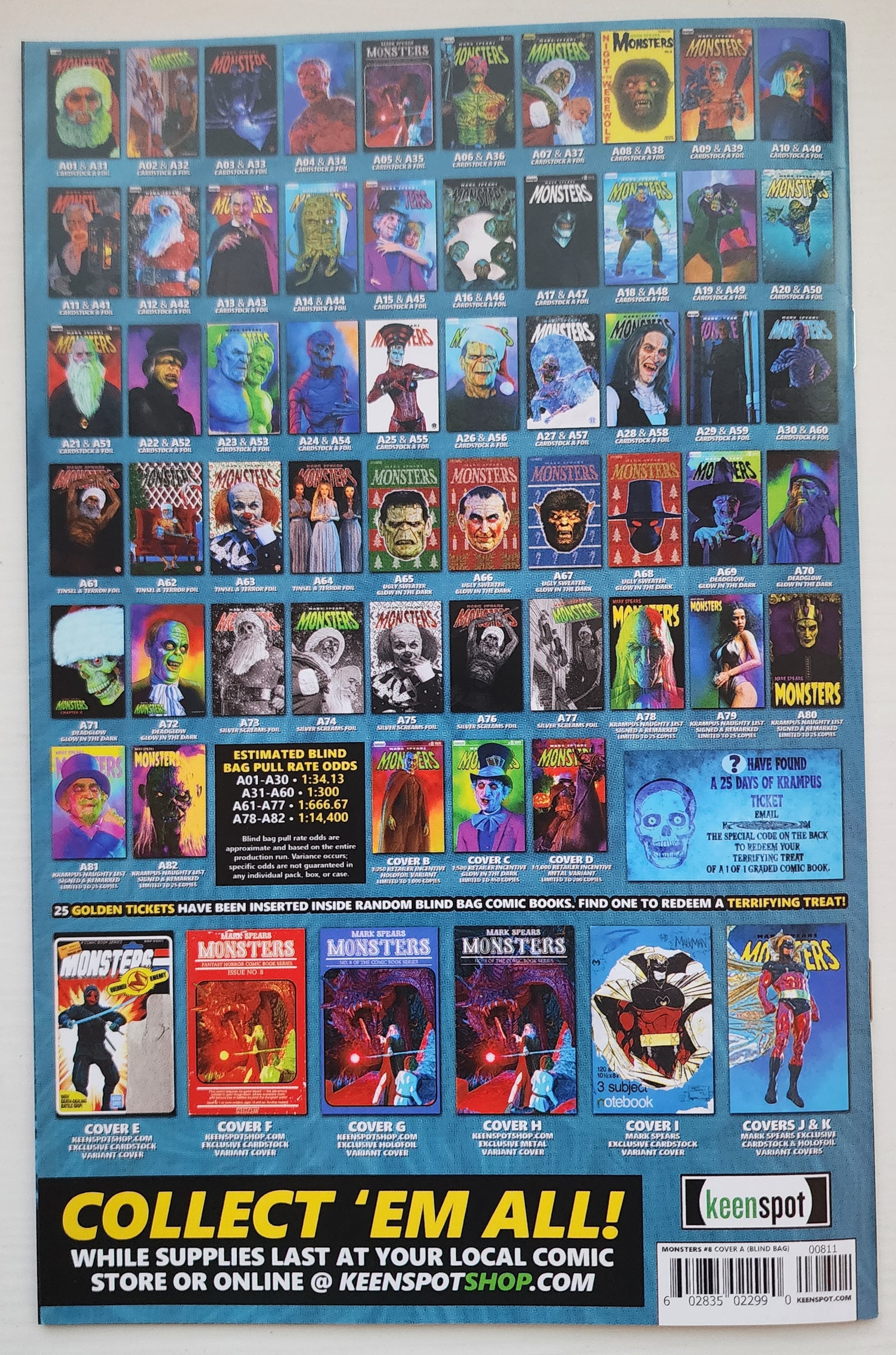 MARK SPEARS MONSTERS #8 BLIND BAG VARIANT A06 Universal Monsters KEENSPOT ENTERTAINMENT