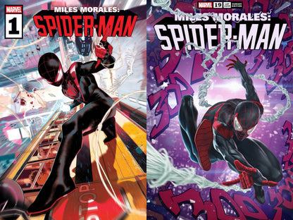 08/12/2026 FREE MILES MORALES SPIDER-MAN #1 w/ PURCHASE OF MILES MORALES SPIDER-MAN #19 SSCO HOMAGE VARIANT