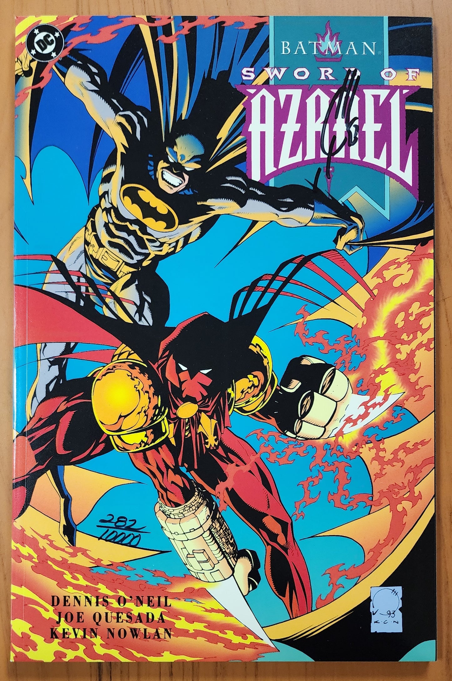 BATMAN SWORD OF AZAREL 1993 SIGNED BY QUESADA Batman DC COMICS