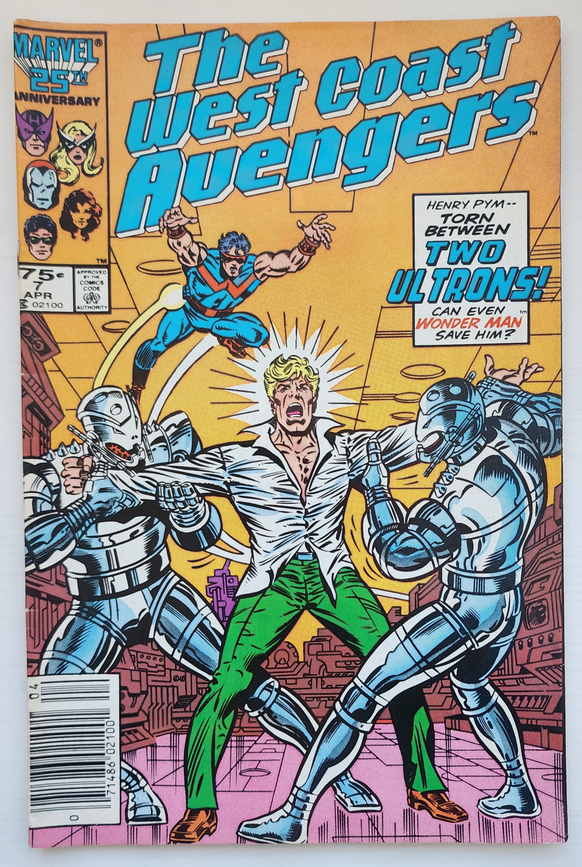 WEST COAST AVENGERS #7 NEWSSTAND 1986 West Coast Avengers MARVEL COMICS