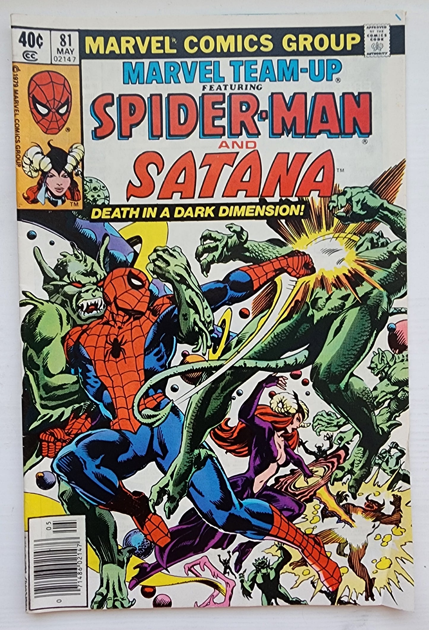 MARVEL TEAM-UP #81 SPIDER-MAN SATANA NEWSSTAND 1979 Marvel Team-Up MARVEL COMICS