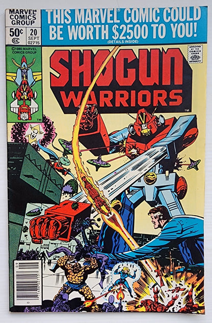 SHOGUN WARRIORS #20 NEWSSTAND 1979 Shogun Warriors MARVEL COMICS