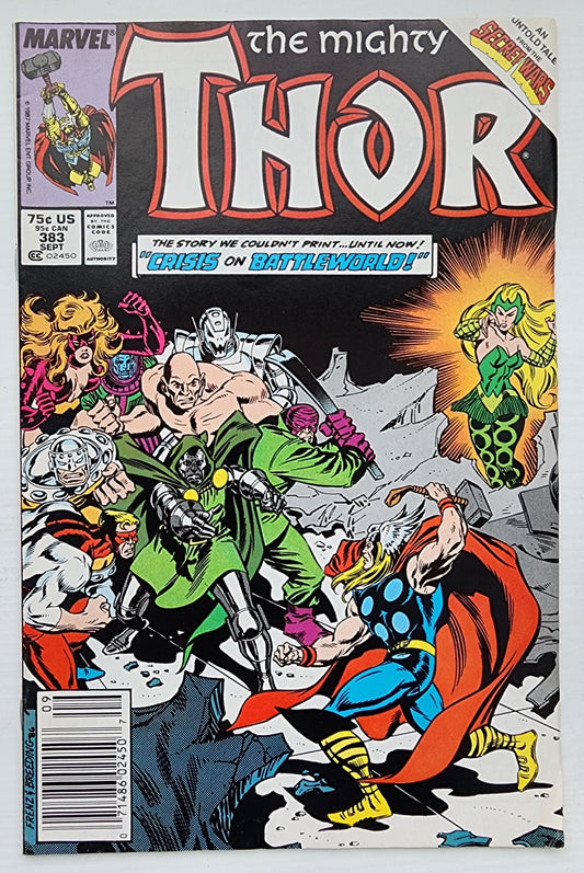 THOR #383 NEWSSTAND 1987 Thor MARVEL COMICS