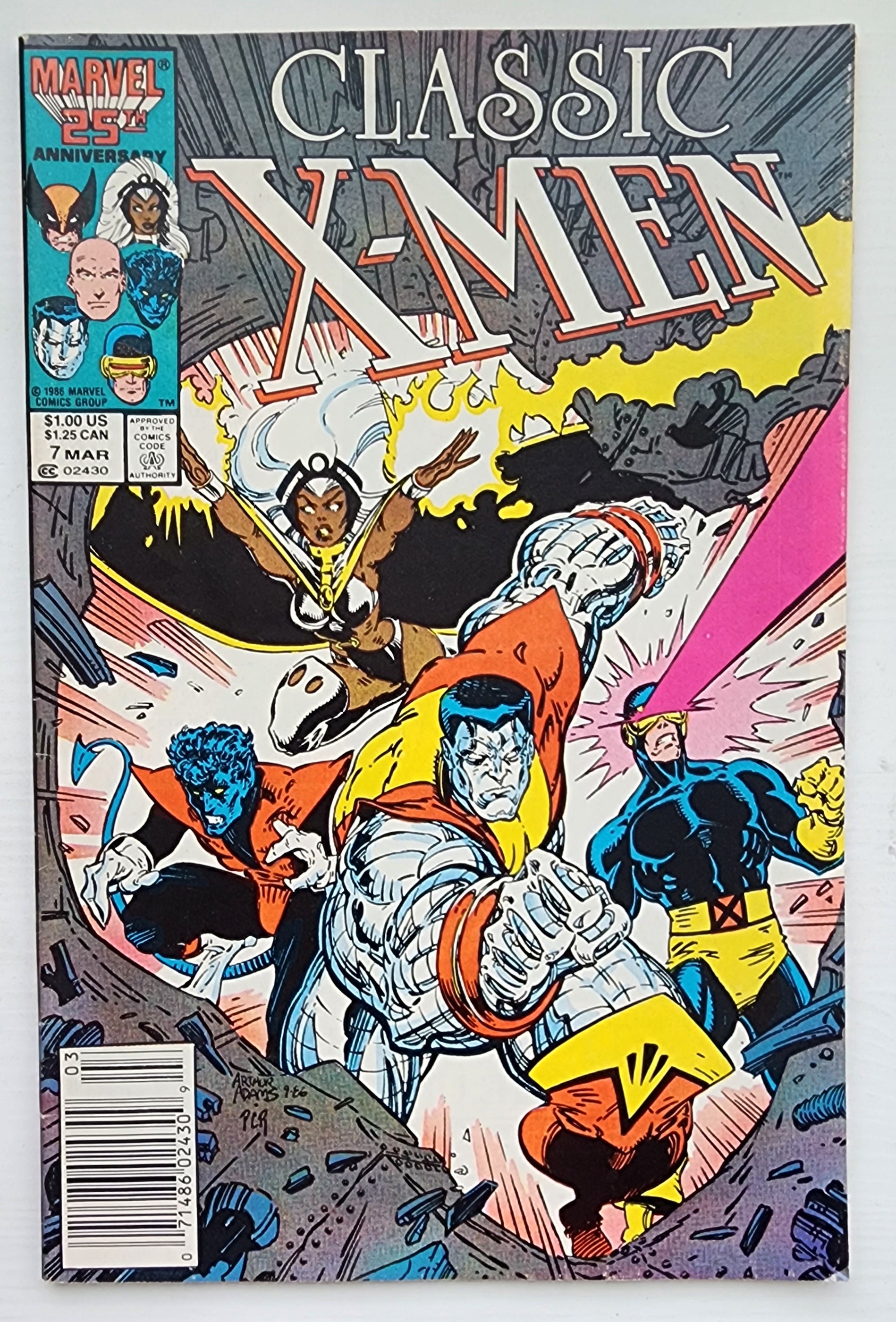 CLASSIC X-MEN #7 NEWSSTAND 1987 Classic X-Men MARVEL COMICS