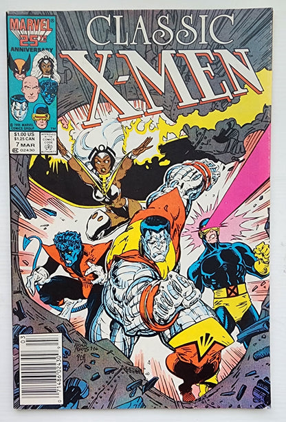 CLASSIC X-MEN #7 NEWSSTAND 1987 Classic X-Men MARVEL COMICS