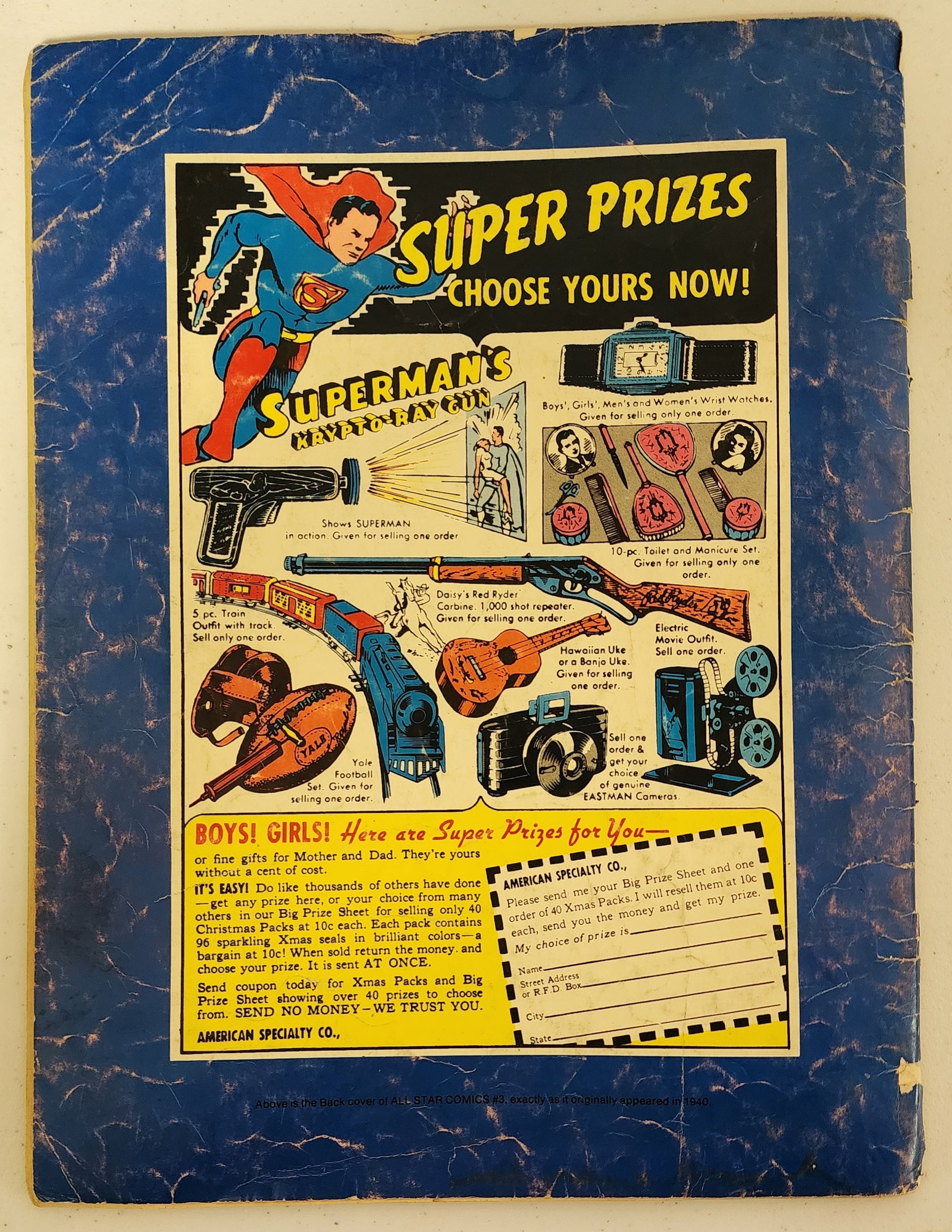 DC FAMOUS FIRST EDITION BLUE RIBBON F-7 ALL STAR COMICS LIMITED COLLECTORS EDITION TREASURY SIZE 1975 Justice League of America DC COMICS