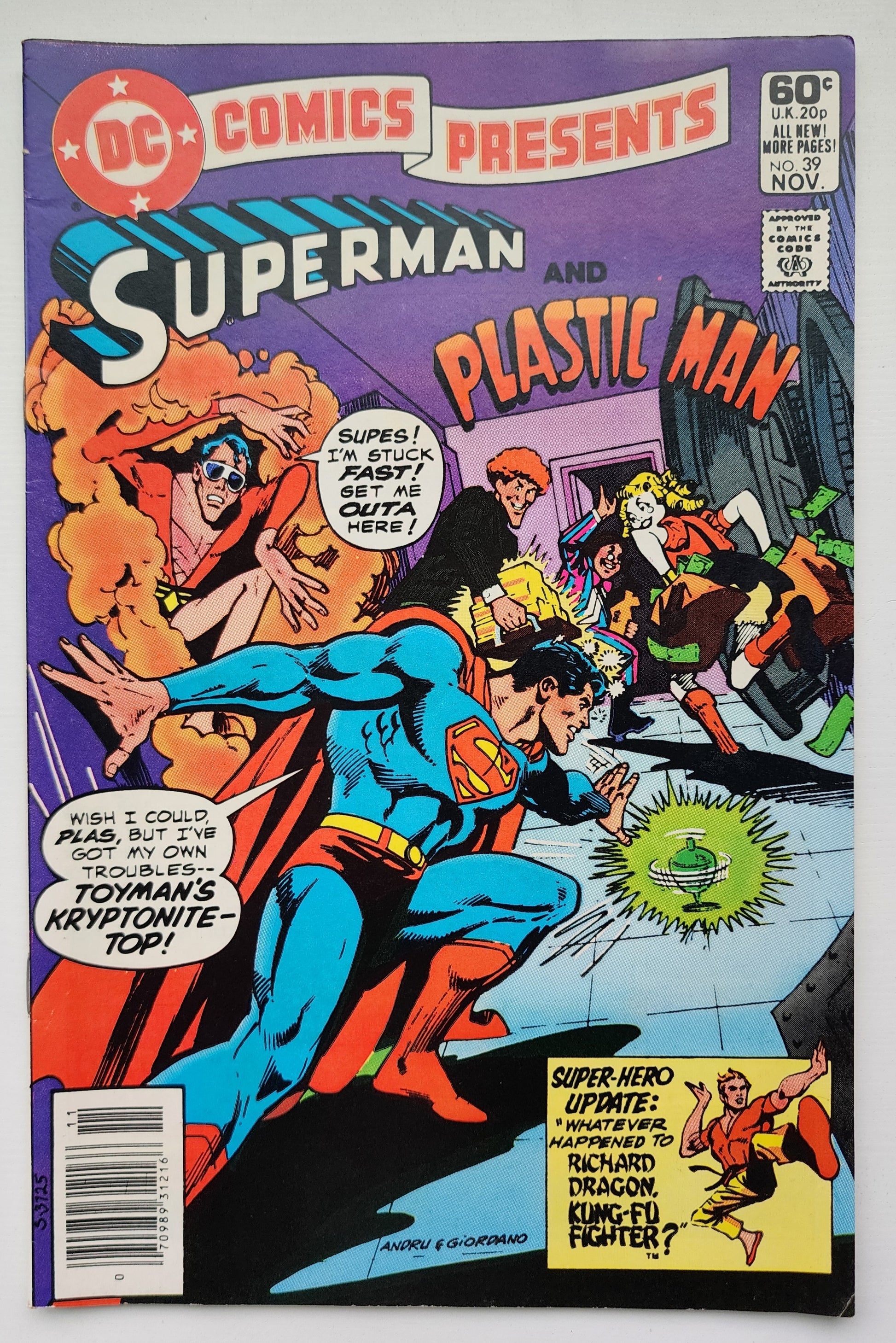DC COMICS PRESENTS #39 SUPERMAN PLASTIC MAN 1981 NEWSSTAND DC Comics Presents DC Comics