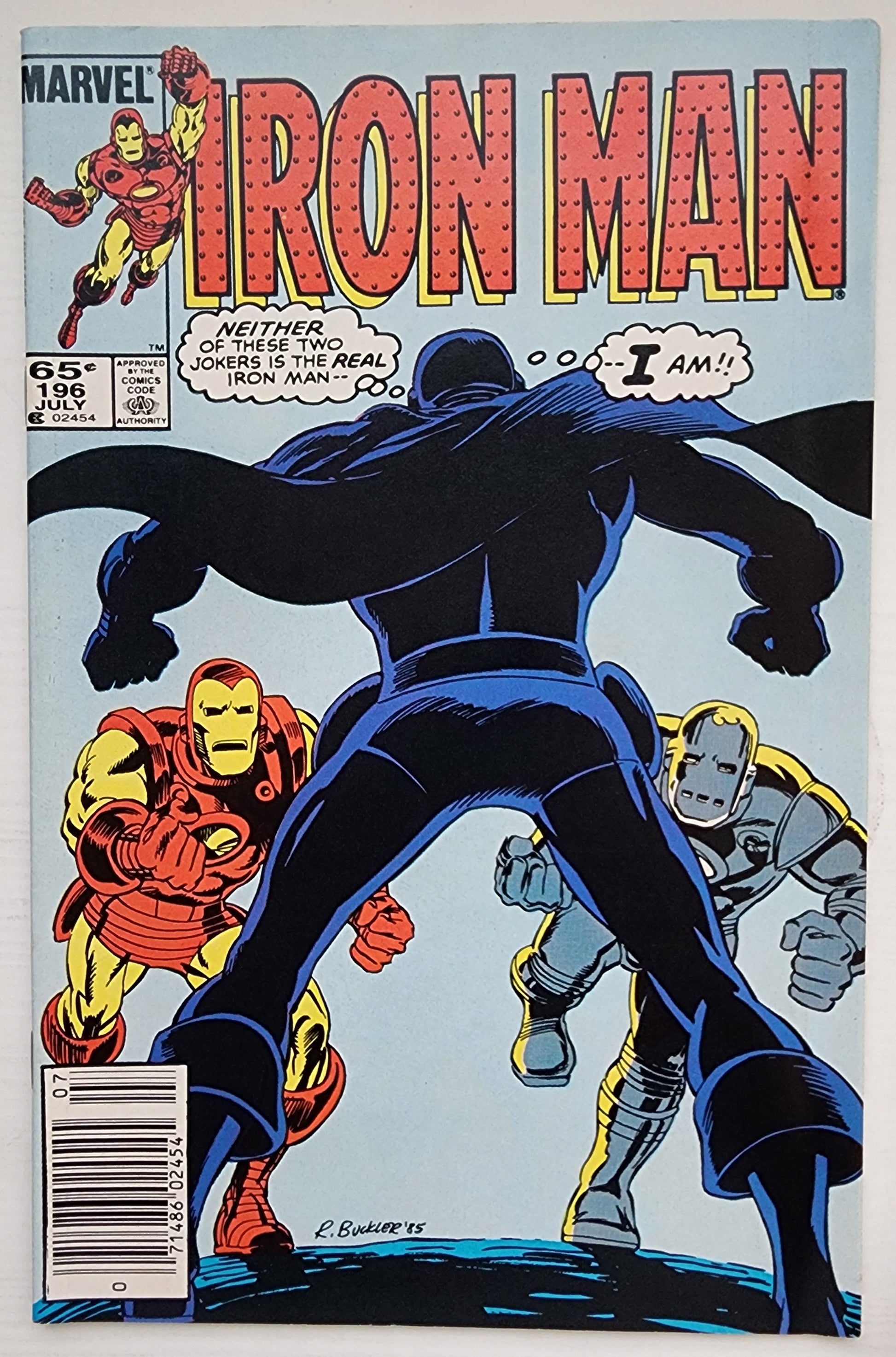 IRON MAN #196 NEWSSTAND 1985 Iron Man MARVEL COMICS
