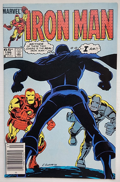 IRON MAN #196 NEWSSTAND 1985 Iron Man MARVEL COMICS