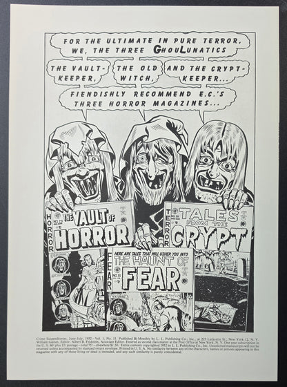 CRIME SUSPENSTORIES #11 PRINT EC Comics EC Comics