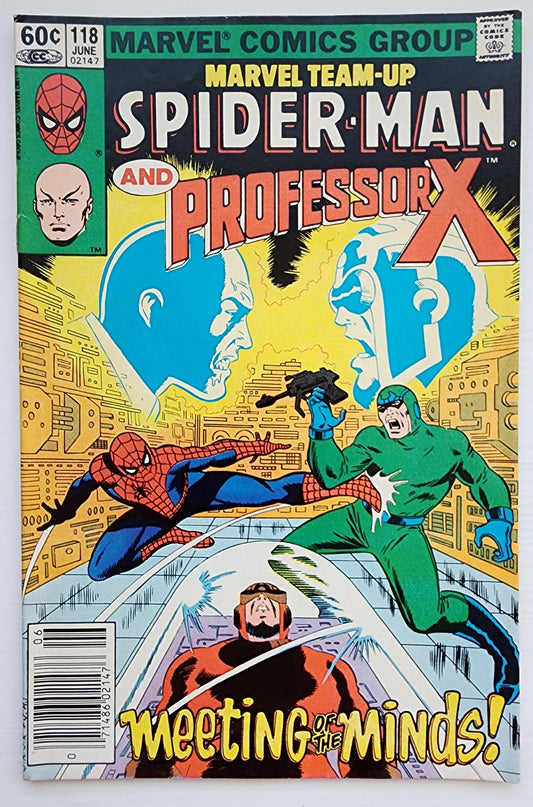 MARVEL TEAM-UP #118 SPIDER-MAN PROFESSOR X NEWSSTAND 1982 Marvel Team-Up MARVEL COMICS