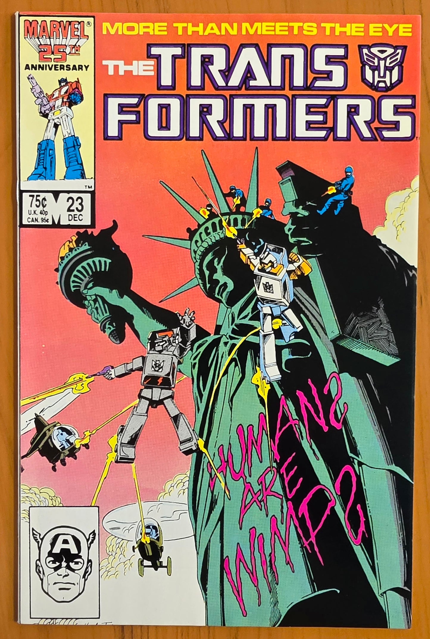 TRANSFORMERS #23 1986 Transformers MARVEL COMICS